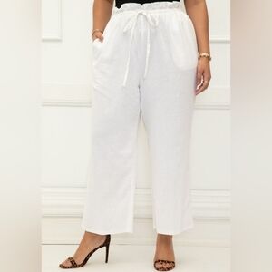 ELOQUII Elements Paperbag Waist Wide Leg Pants